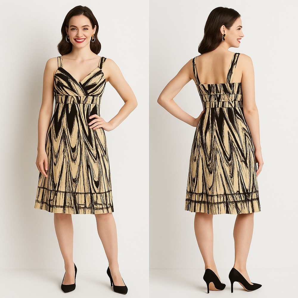 Ann Taylor midi Sleeveless v- neck dress